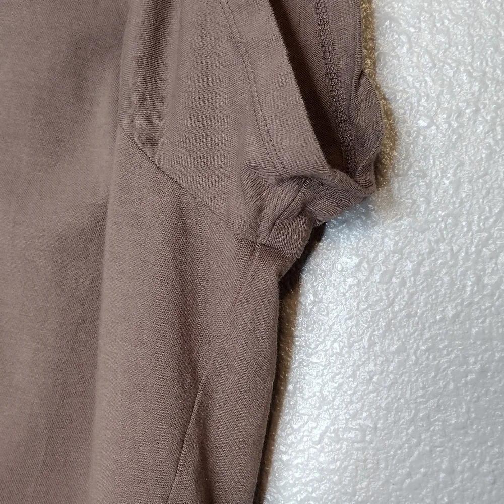Everlane Men's Brown Organic Cotton Casual V-Neck Short Sleeve Shirt Size XXL - Picture 8 of 12